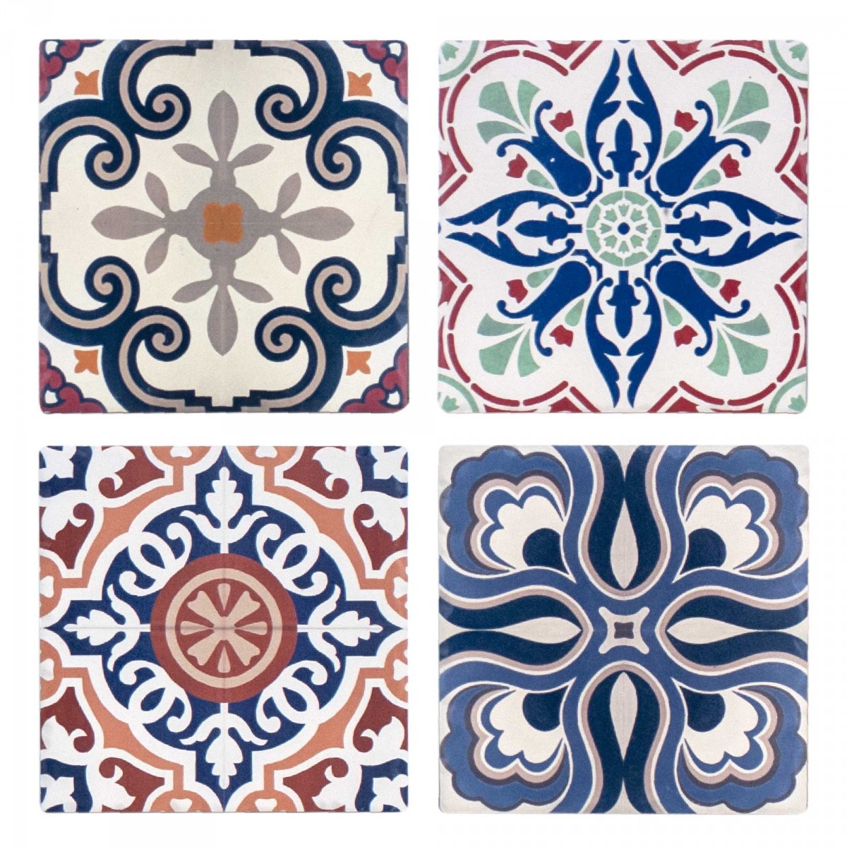 Dessous de verre en céramique motif carreaux 11 cm – 26331