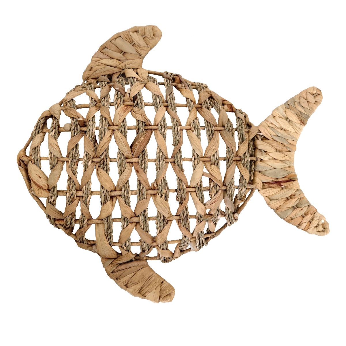 Petite décoration murale poisson en jacinthe d’eau