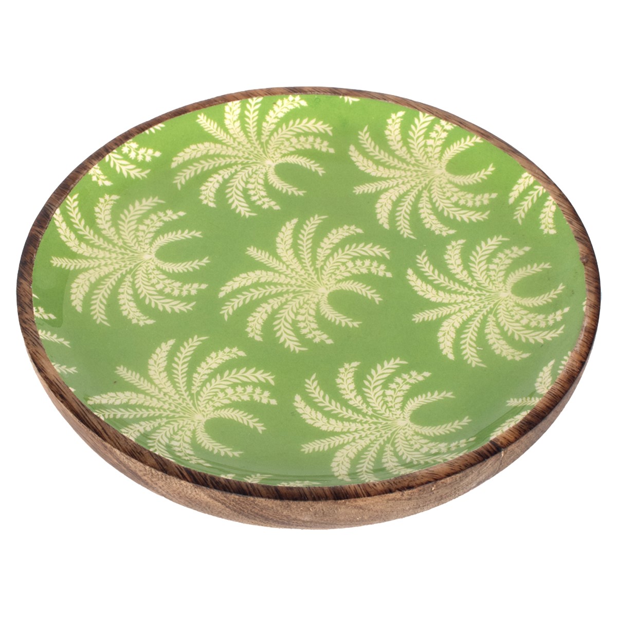 Petite assiette décorative motif palmiers, 16 × 16 cm