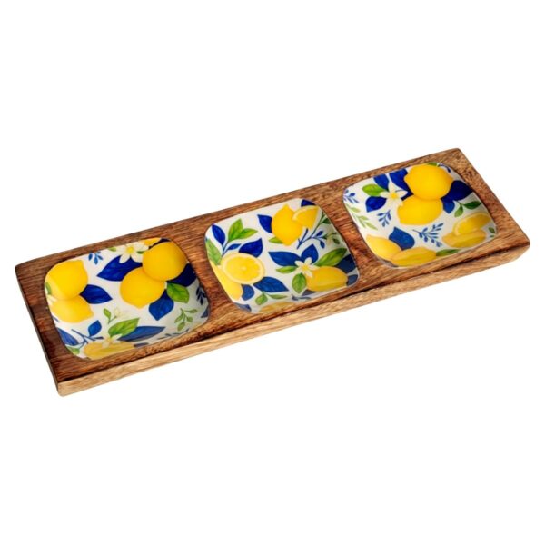Schaal met citroenmotief, 30,50 × 9,50 cm