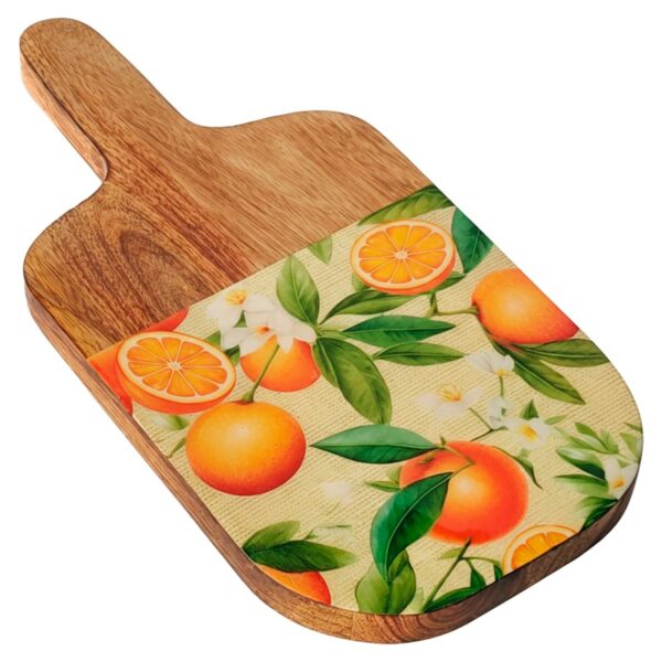 Snijplank met sinaasappelmotief, 30 × 15 cm